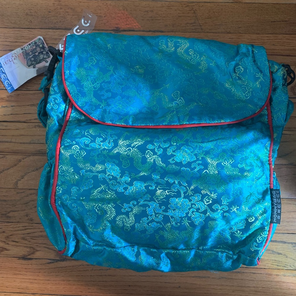 Asian style fabric diaper bag